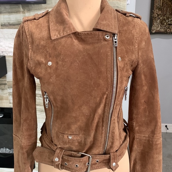 BLANKNYC Suede Moto Jacket Size XS‎ Coffee Bean Brown - Picture 8 of 12
